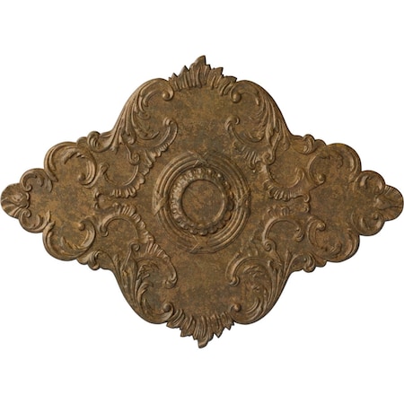 Ekena Millwork Piedmont Ceiling Medallion (Canopies up to 6 1/2"), 67 1/8"W x 48 5/8"H x 1 7/8"P, Rubbed Bronze CM67PERZS